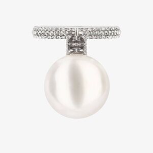 Givenchy Women's Pearl Ring In Metal With Crystals - NEW WITH TAGS